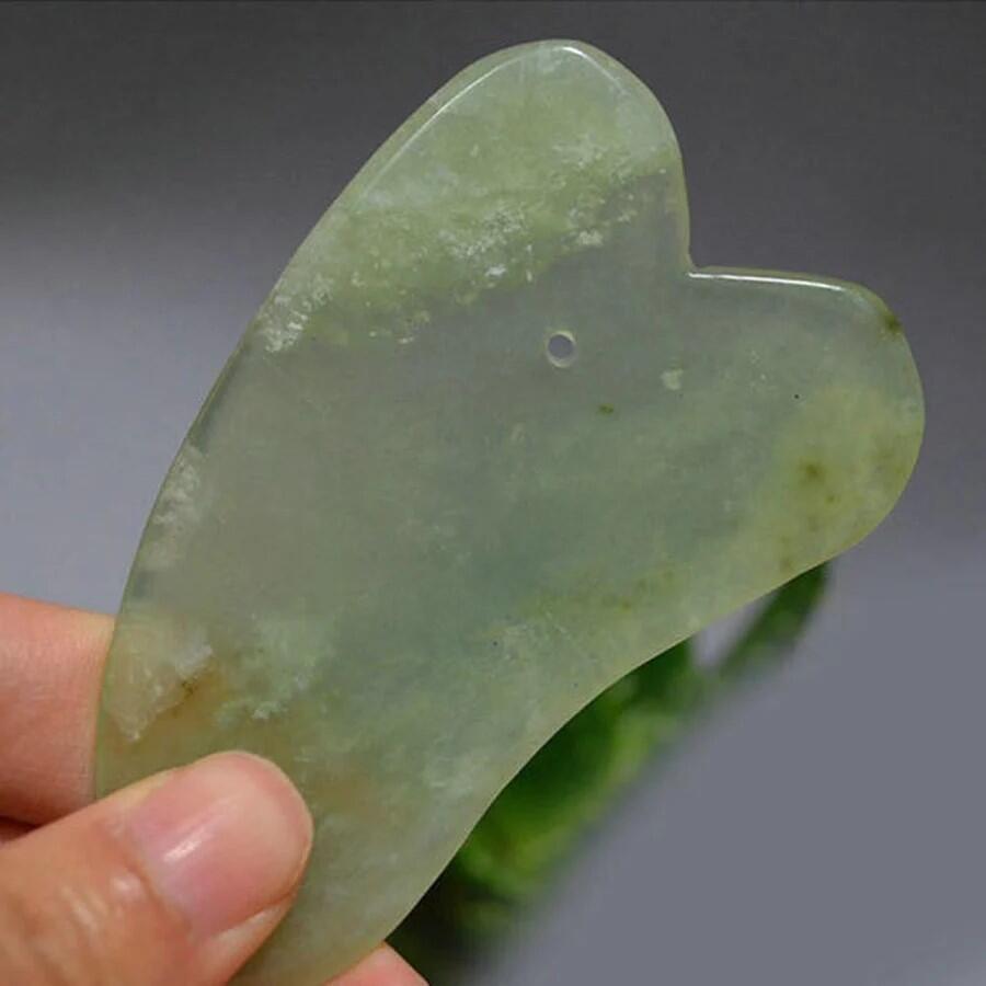 Masajeador Facial - Rodillo de Jade y Piedra Gua Sha